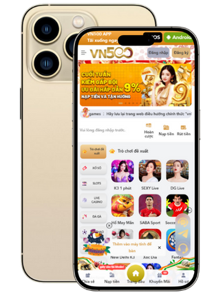 VN500 App giao diện điện thoại