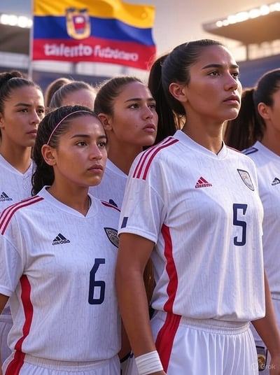 mujeres futbolistas, bandera de colombia, talento futbolero