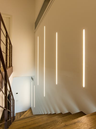 scale moderne con profilo incasso cartongesso led