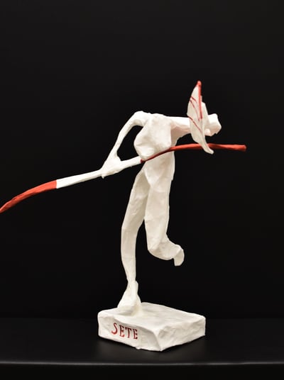 jouteur Sète sculpture papier