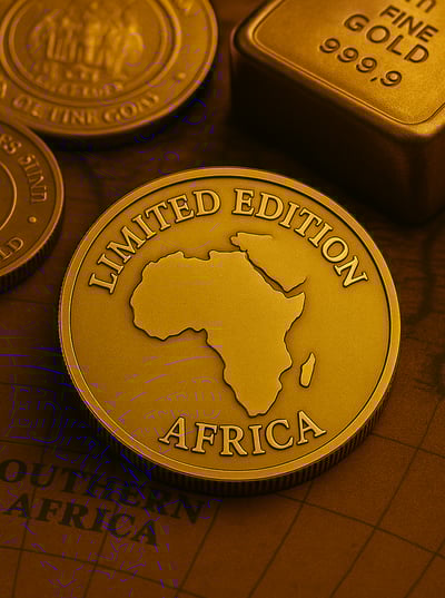 Limited edition gold coin with Africa engraving – investment-grade bullion from Global Market Gold