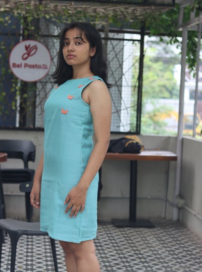 Chanderi Dress, Sheath Dress