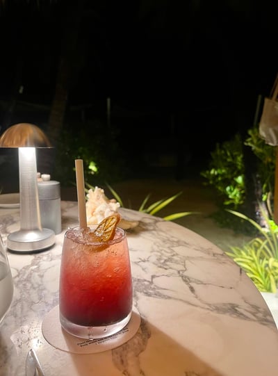 Jumeirah Olhahali Island Maldives shimmers drink