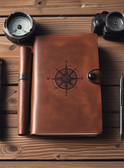 A collection of travel-related items arranged on a white surface, including an open journal with travel notes and a black-and-white photo of a woman with Tower Bridge in the background. There is a vintage-style camera on the left and a tin pencil case labeled 'London' with British-themed images. Several washi tapes in a variety of colors and patterns are scattered, some inside a jar and others outside.