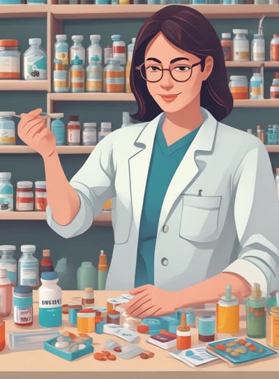 Hands are handling a weekly medication organizer placed on a wooden table. The organizer has compartments labeled with days of the week, and the colors of the compartments vary from purple to blue.