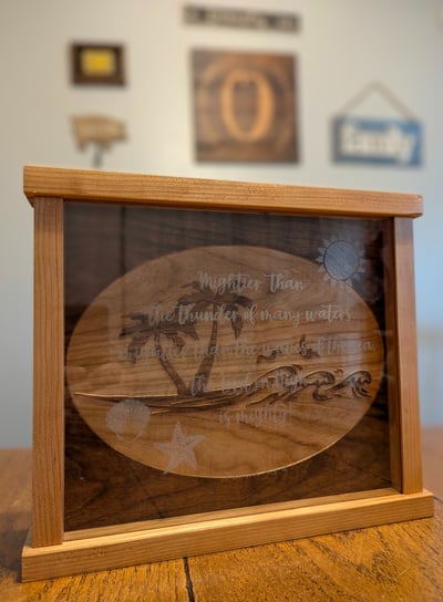 Shadow box - etched glass