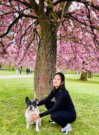 photo le paris de pichutte et son chien au parc de sceaux paris