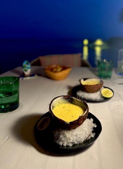 Four Seasons Kuda Huraa dinner soup