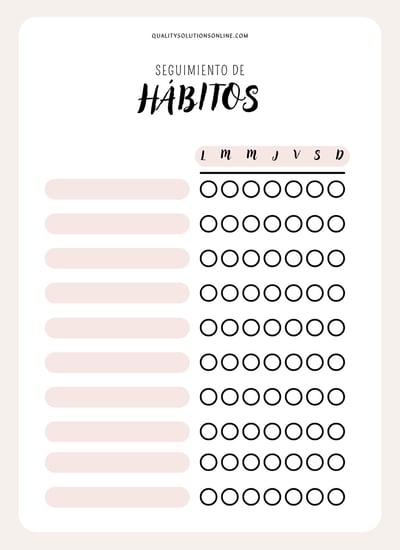Plantilla para el Seguimiento Semanal de Hábitos: Descarga Gratis