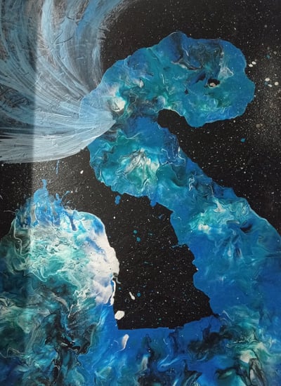Dragonne K - 100€ - Peinture acrylique 60X80 2024