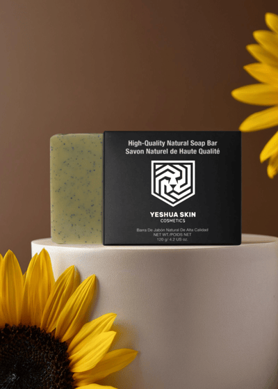 a soap bar with a sunflower