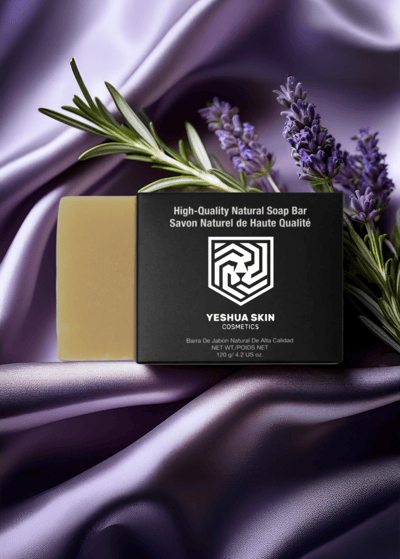 a soap bar with lavender and rosemary