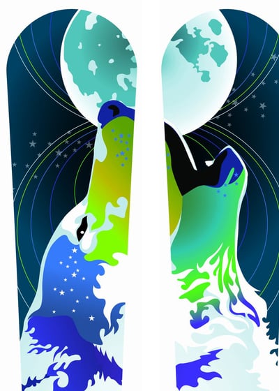 Sérigraphie pour skis alpin