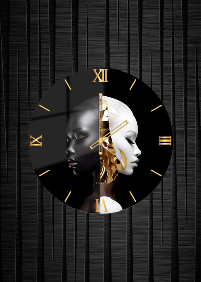 Ceas de Perete din Sticla Double Face