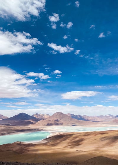 View of the laguna verde from the Licancabur Summit.