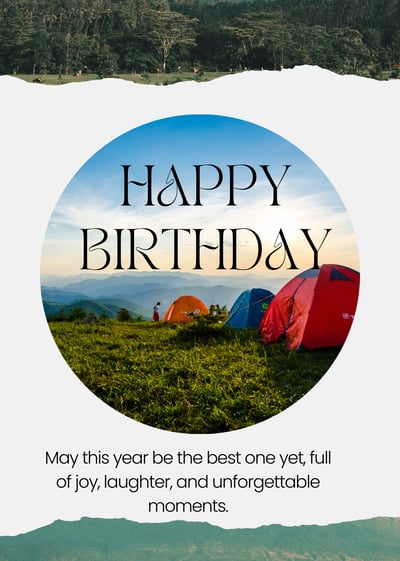 a happy birthday card with message