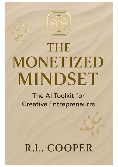 The Monetized Mindset eBook cover – beige and gold digital design 