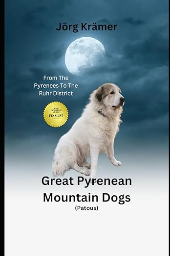 a dog sitting on a white surface with a moon in the background