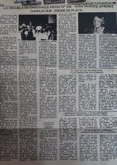 Recorte del diario Última Edición, del 28/10/88