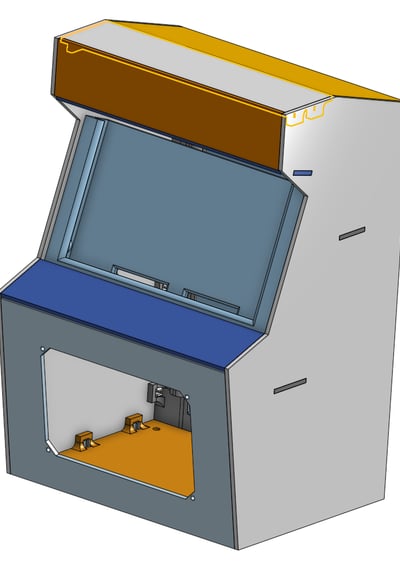 showcase of nintendo switch mini arcade machine cad design