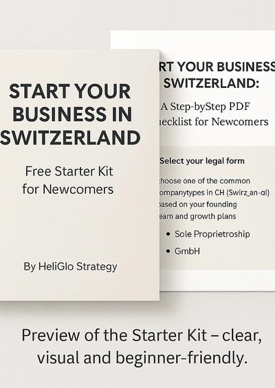 Free starter kit for swiss business - PDF by HeliGlo