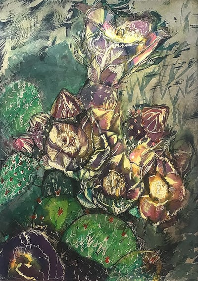 "Bajo el manto nocturno, belleza". Una obra de atmósfera íntima y contemplativa.