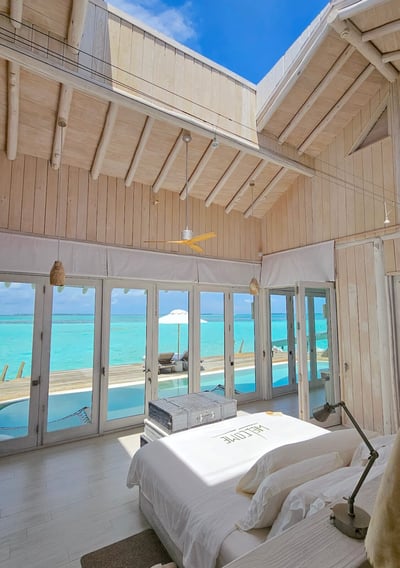 Soneva Jani overwater villa retractable roof
