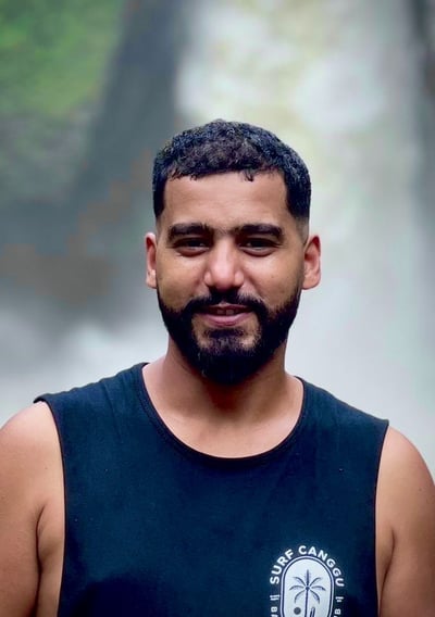 MiDO HASAN at waterfalls Ubud, Bali