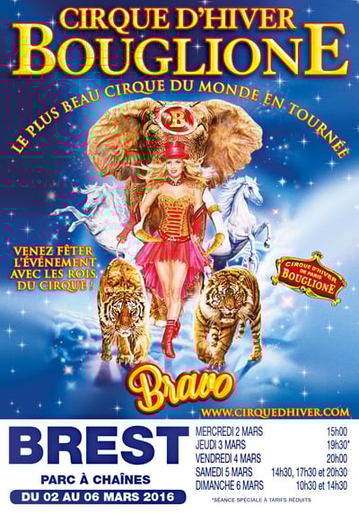 affiche Bouglione à Brest en 2016