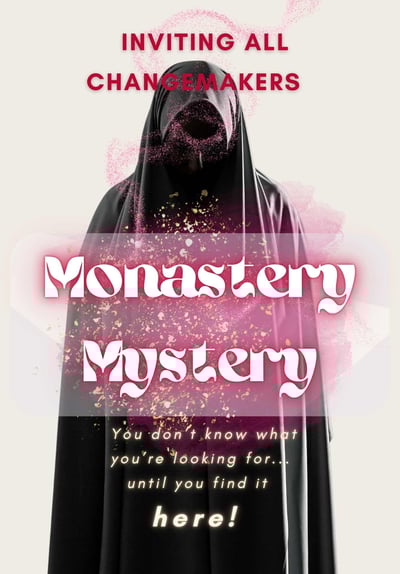 invitation to Monastery Mystery serious game weekend retreat with Dorchess from Awe Academy
