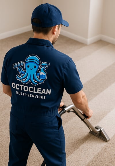 Technicien OctoClean effectuant un nettoyage en profondeur à La Ferté-Alais – Élimination des odeurs