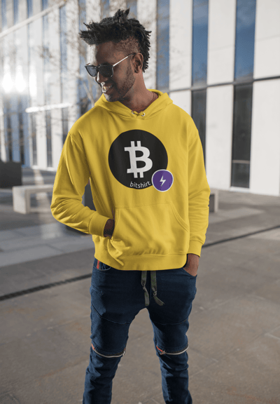Hoodie Bitshirt "Proof Of Yellow" Logo Bitcoin 100% en Silicone. 