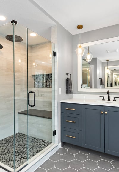our Dream Bathroom Starts with Stylish Vanities, Modern Fixtures, and Expert Design!