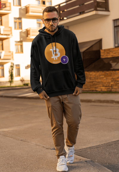 Hoodie Bitshirt "Satoshi" Logo Bitcoin 100% en Silicone. 