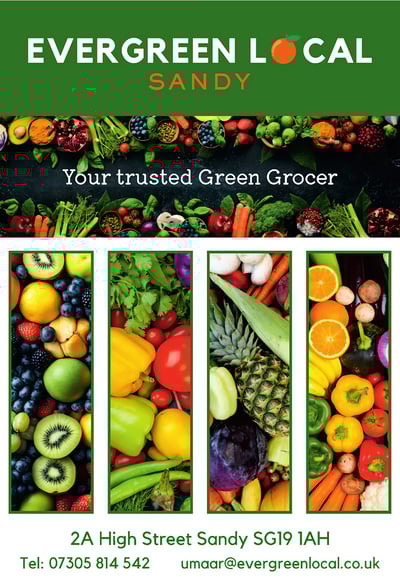 Evergreen Local in Sandy Bedforshire - suppoter of The Sandy Garden & Craft Show