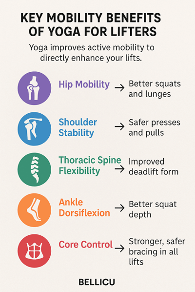 a poster with a list of yoga and health benefits