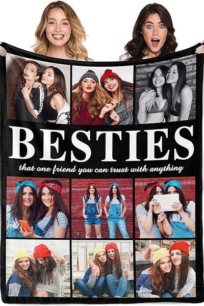 customized blanket, best friends, personalized blanket