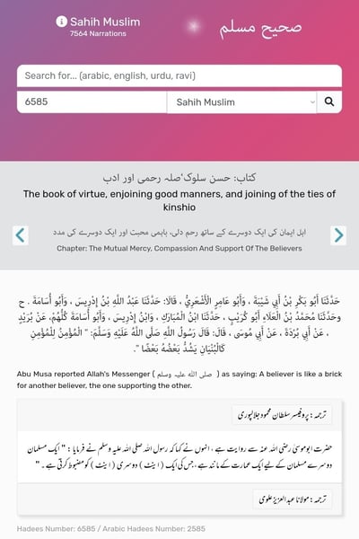 Sahih Muslim 6585