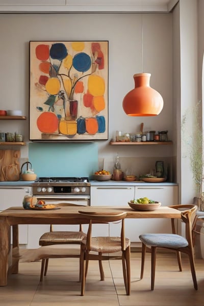 Quadro de família personalizado para a cozinha moderna.