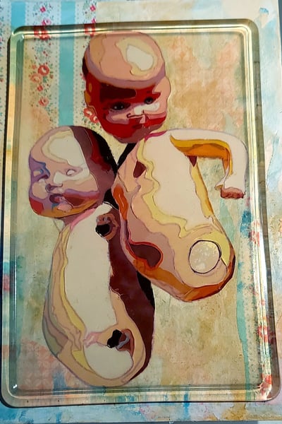 Artwork in progress photo by Chester UK Artist, Christine Gallagher