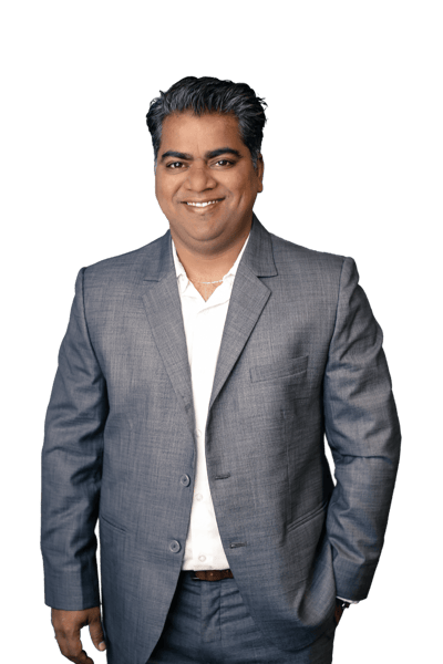 Vijay Bandgar in a suit and white shirt