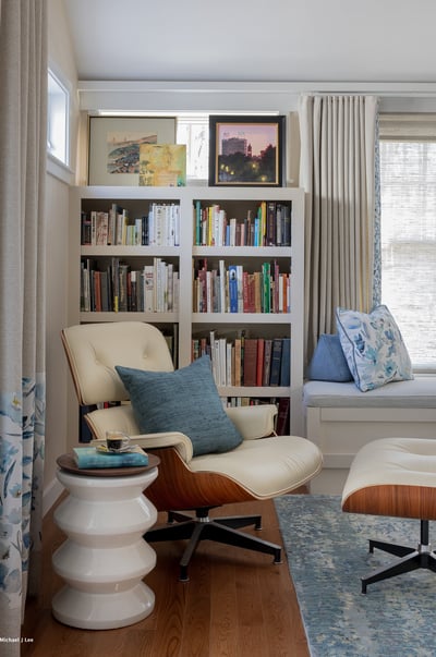 Reading Corner, Custom Drapes and fabrics, Lenny Santamaria