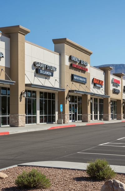 a store front of a store with a sign that says,'stop and shop