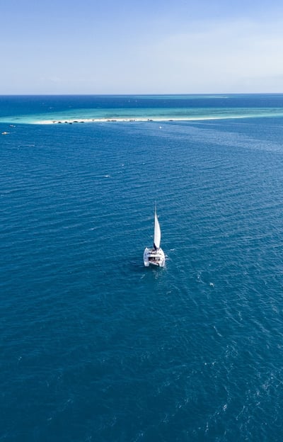 Latham Island fishing charters - Catamaran on the Indian Ocean