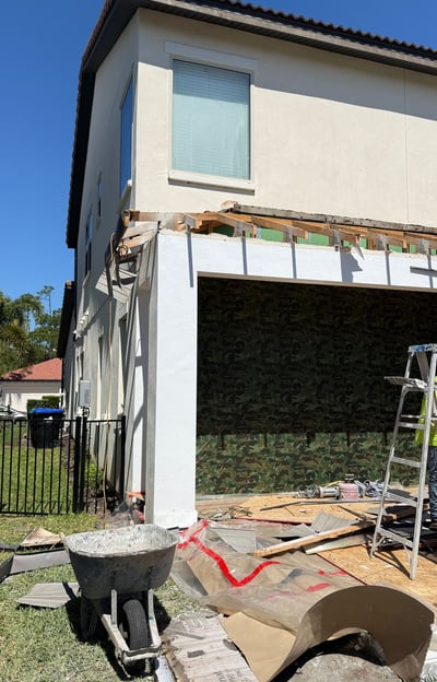 Remodeled front porch with enhanced structural design and open layout — final stages of FC Innovatio