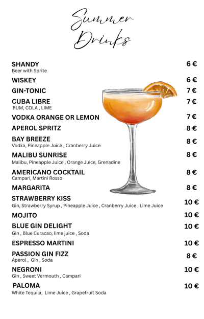 Summer Drinks , Cocktails , The Sunset Drift , Ksamil