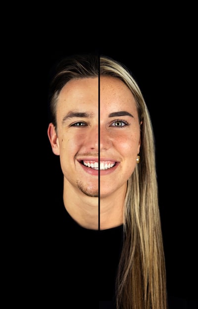 Duoportret split face