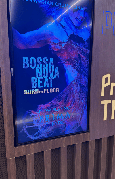 Ballroom dancing show inside a cruise ship