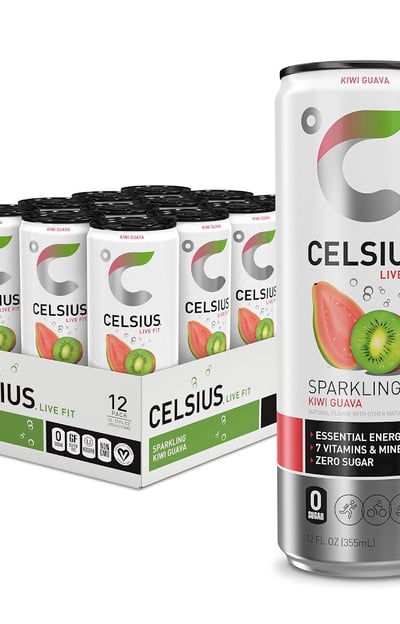 a can of celsiusususus fruit juice