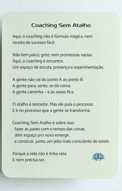 Manifesto Coaching Sem Atalho escrito em folha de papel